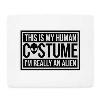 Citation extraterrestre de costume humain - Tapis de souris (format paysage) - blanc - Devant