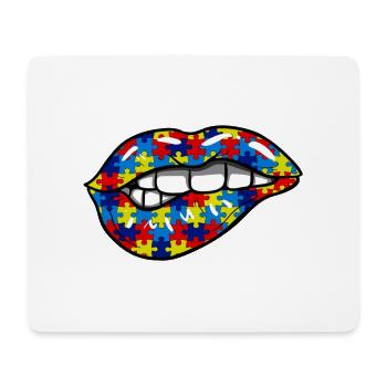 Color lips - Mouse Pad (horizontal) - white - Front