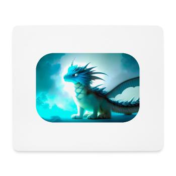 Grummliger kleiner Drache - Mousepad (Querformat) - Weiß - Vorne