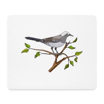 Vogel - Mousepad (Querformat) - Weiß - Vorne
