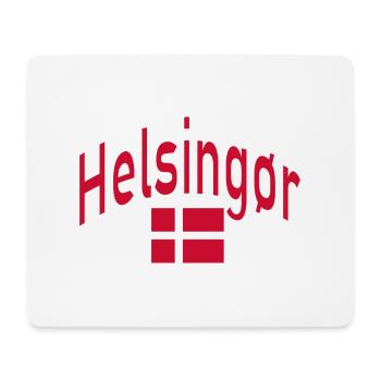 Helsingør Denmark flag - Mouse Pad (horizontal) - white - Front