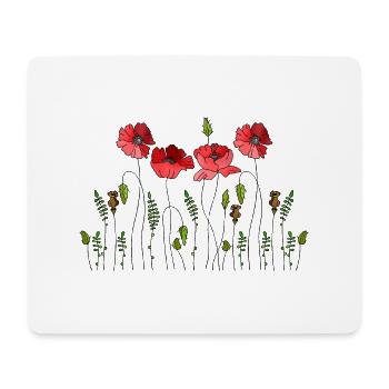 Blumen - Mousepad (Querformat) - Weiß - Vorne