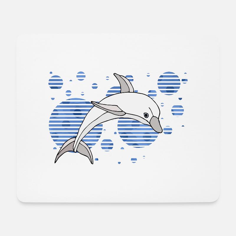 Delfin - Mousepad (Querformat) - Weiß
