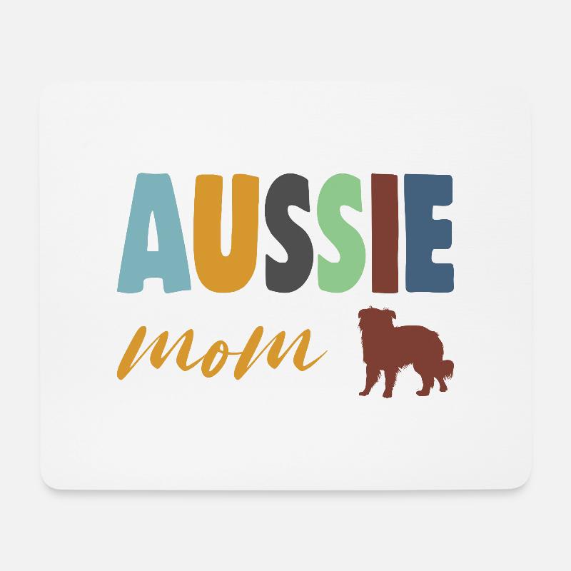 aussie mom - Mousepad (Querformat) - Weiß