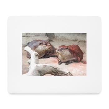 Asiatischer Zwergotter (Zwergotter) - Mousepad (Querformat) - Weiß - Vorne