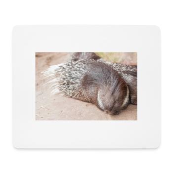 Porcupine als Porky (in german Stachelschwein) - Mouse Pad (horizontal) - white - Front