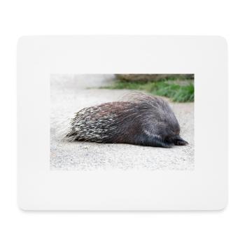Porcupine als Porky (in german Stachelschwein) Hys - Mouse Pad (horizontal) - white - Front