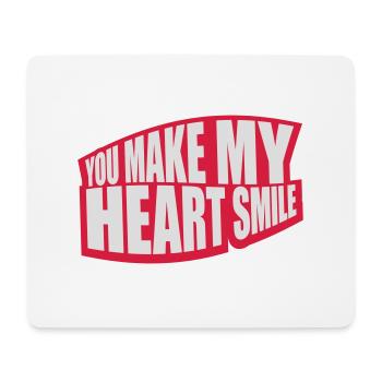 Faire sourire mon cœur - Tapis de souris (format paysage) - blanc - Devant