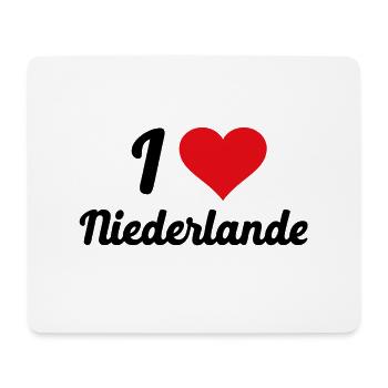 I Love Niederlande - Mousepad (Querformat) - Weiß - Vorne
