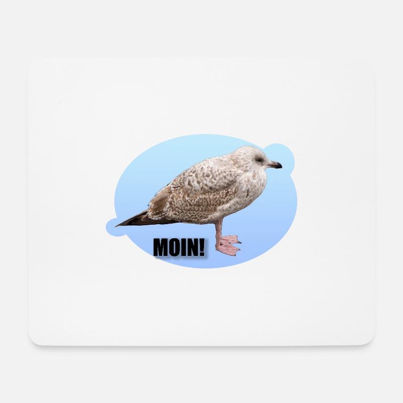 Möwe - Mousepad (Querformat) - Weiß