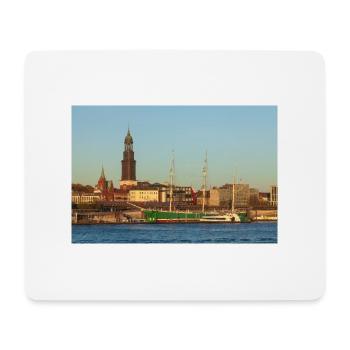 Elbe - Mousepad (Querformat) - Weiß - Vorne