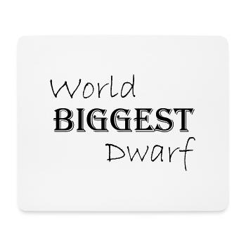 Weltgroesster Zwerg - Schriftzug - Mousepad (Querformat) - Weiß - Vorne
