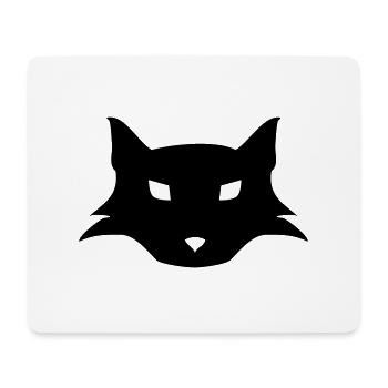 Tête de loup - Tapis de souris (format paysage) - blanc - Devant