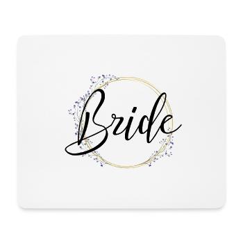 Bride Schriftzug mit schöner Umrandung - Mousepad (Querformat) - Weiß - Vorne