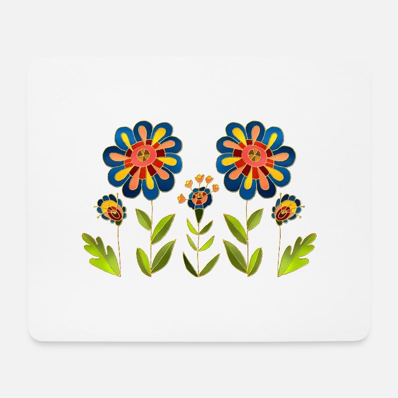 Blumen - Mousepad (Querformat) - Weiß