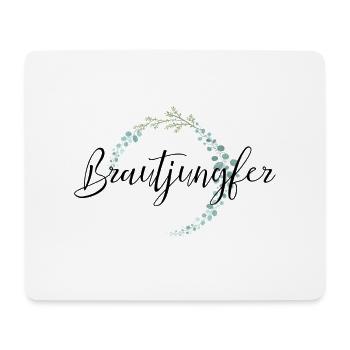 Brautjungfer Schriftzug für JGA / Hochzeit - Mousepad (Querformat) - Weiß - Vorne