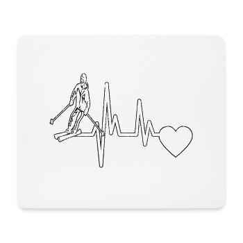 Skiers Ski Design Ski Skiing Outfit Skiing - Mouse Pad (horizontal) - white - Front