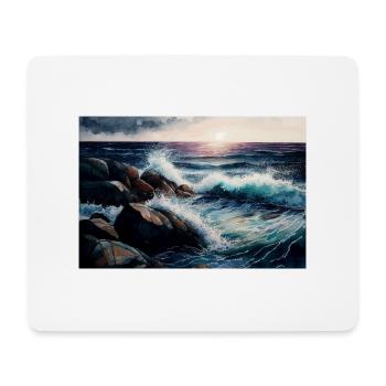 Sunrise over the sea - Mouse Pad (horizontal) - white - Front