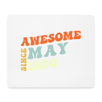 Groovy 73 Jahre alt Awesome seit Mai 1950 73. - Mousepad (Querformat) - Weiß - Vorne