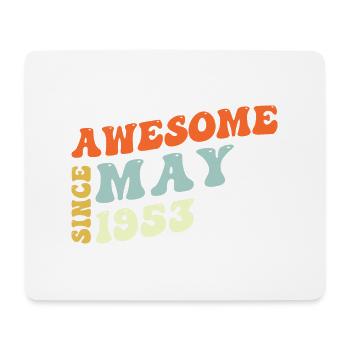 Groovy 70 Jahre alt genial seit Mai 1953 70. - Mousepad (Querformat) - Weiß - Vorne