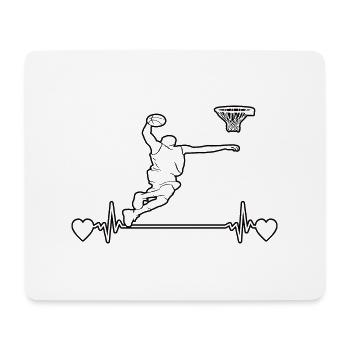 Basket-ball Équipe de basket-ball Joueurs de basket-ball - Tapis de souris (format paysage) - blanc - Devant