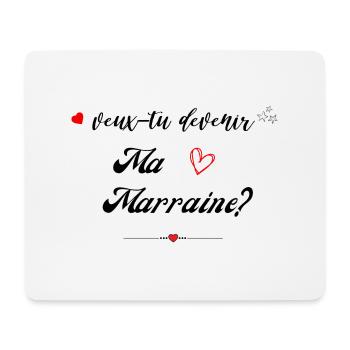 veux tu devenir ma marraine? -Future Marraine - Tapis de souris (format paysage) - blanc - Devant