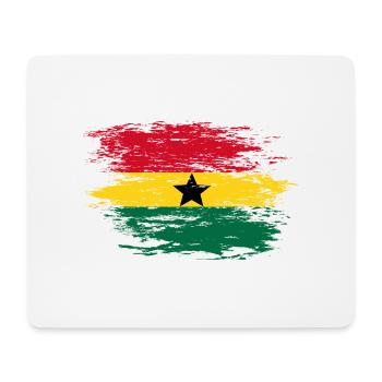 Drapeau de la carte du Ghana utilisé - Tapis de souris (format paysage) - blanc - Devant