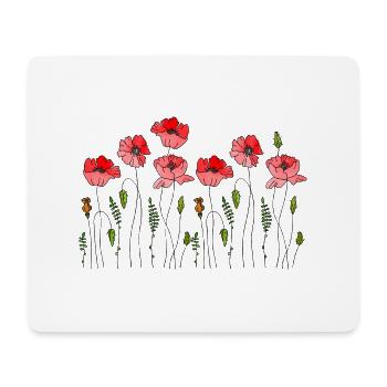 Blumen - Mousepad (Querformat) - Weiß - Vorne