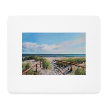 Meerblick: Die Schönheit des Meeres und seine Wege - Mousepad (Querformat) - Weiß - Vorne