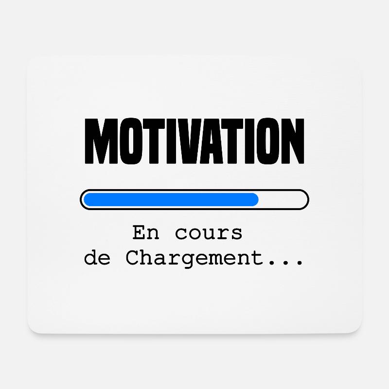 Motivation lädt - Mousepad (Querformat) - Weiß