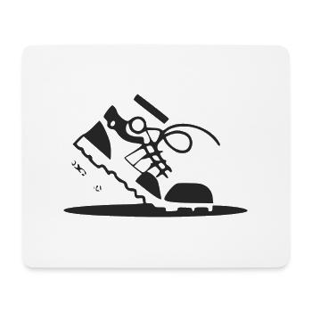 Chaussure de randonnée - Tapis de souris (format paysage) - blanc - Devant