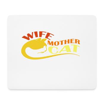 Wife Mother Cat Lover - Mousepad (Querformat) - Weiß - Vorne