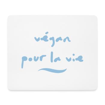 végan pour la vie - Tapis de souris (format paysage) - blanc - Devant