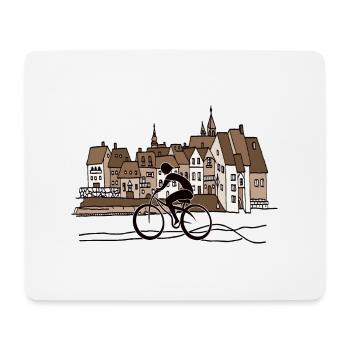 Radfahrer - Mousepad (Querformat) - Weiß - Vorne