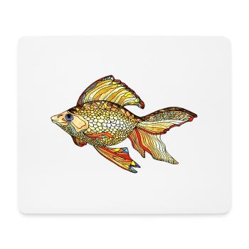 Poisson - Tapis de souris (format paysage) - blanc - Devant