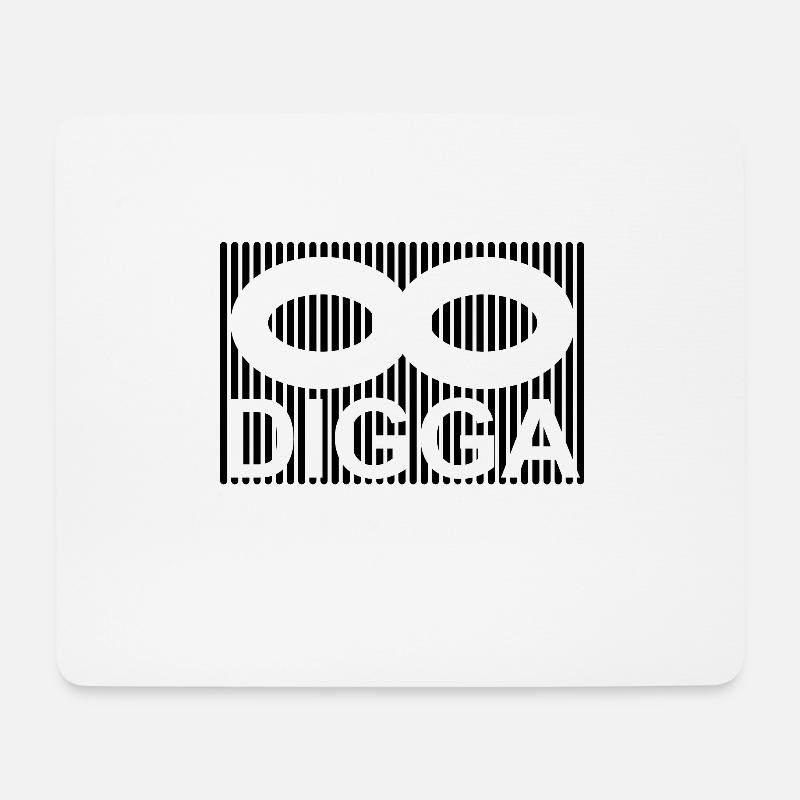 DIGGA - Mousepad (Querformat) - Weiß