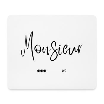 monsieur - Tapis de souris (format paysage) - blanc - Devant