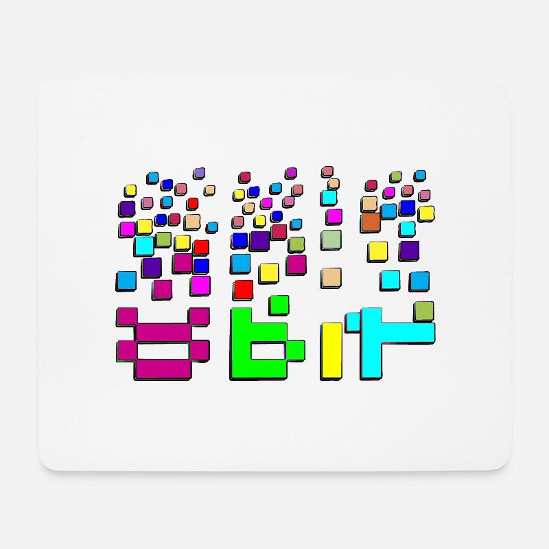 8 bit - Mousepad (Querformat) - Weiß