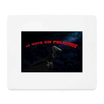 je suis un politique - Tapis de souris (format paysage) - blanc - Devant