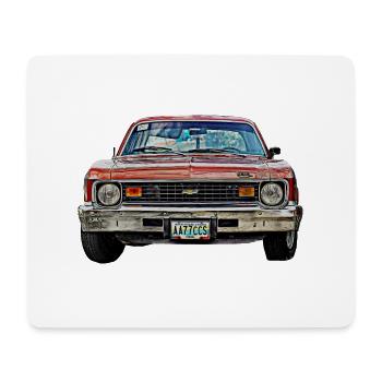 vieille voiture auto USA nova - Tapis de souris (format paysage) - blanc - Devant