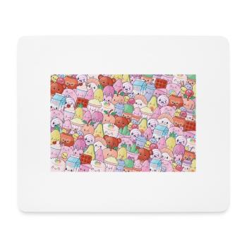 motif mignon - Tapis de souris (format paysage) - blanc - Devant