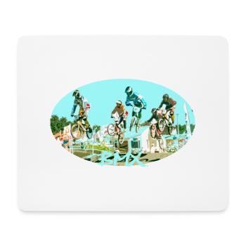 BMX Rennen - Mousepad (Querformat) - Weiß - Vorne