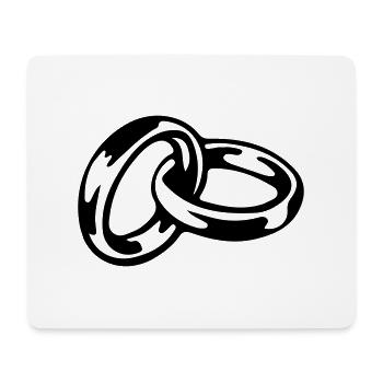 eheringe - Mousepad (Querformat) - Weiß - Vorne