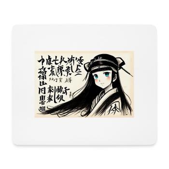 Mädchen Asiatisch - Mousepad (Querformat) - Weiß - Vorne