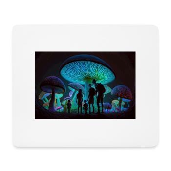 Mushrooms city - Mouse Pad (horizontal) - white - Front