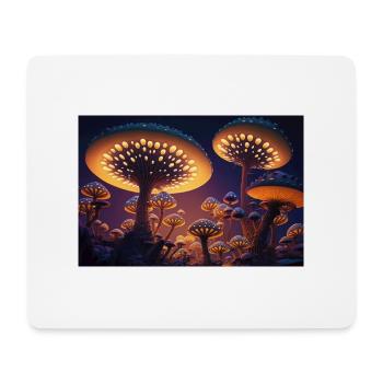 Ville champignon - Tapis de souris (format paysage) - blanc - Devant