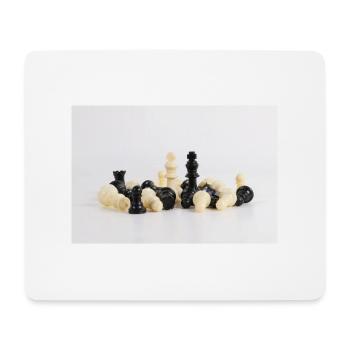 Pièces d’échecs - Tapis de souris (format paysage) - blanc - Devant