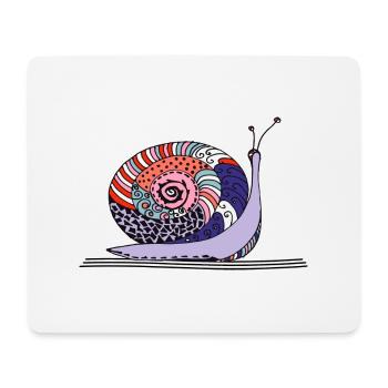 Escargot - Tapis de souris (format paysage) - blanc - Devant