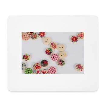 Boutons colorés - Tapis de souris (format paysage) - blanc - Devant