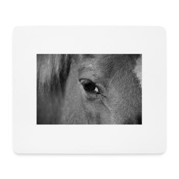 Horse's eye - Mouse Pad (horizontal) - white - Front